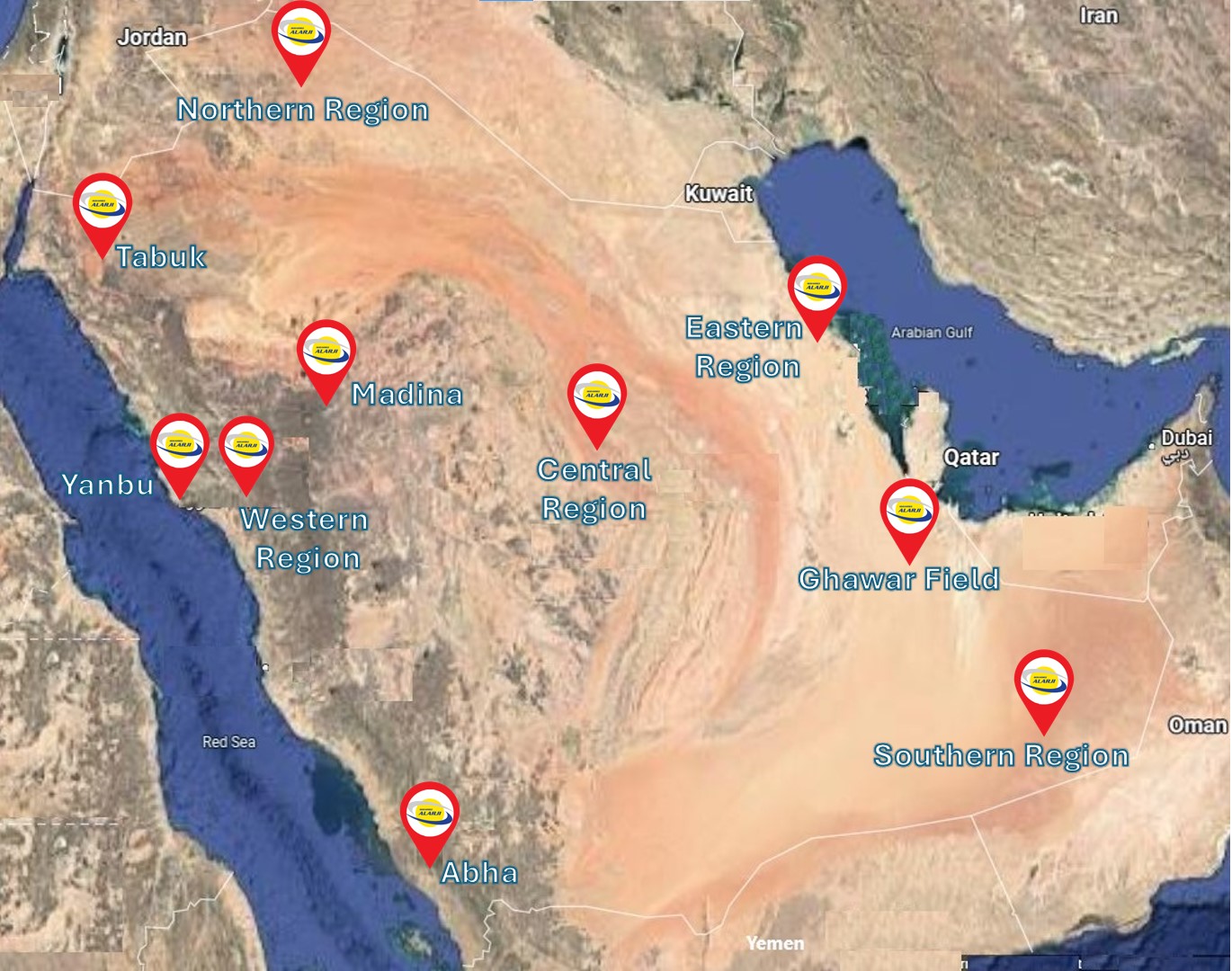 Our Running Project Locations